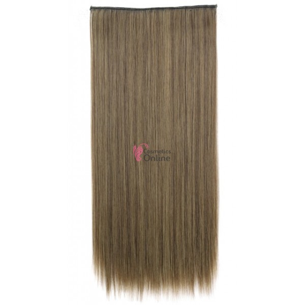 Extensie de par cu 5 Clips On delux dubla dreapta de 80 cm, Saten Inchis cu Blond Ash D10128610